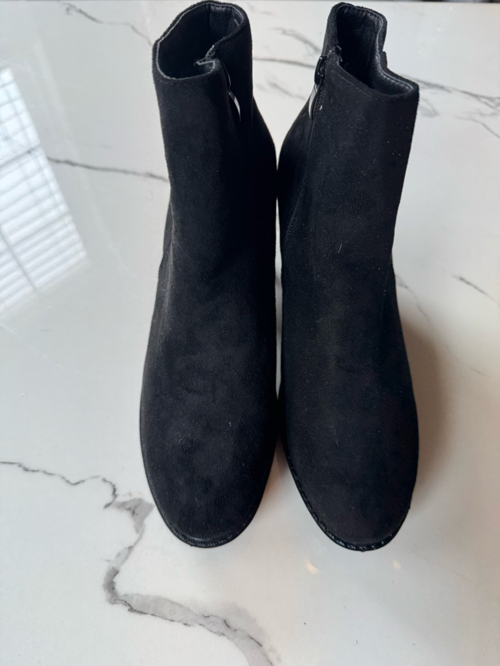Women's Black Suede Ankle Boots